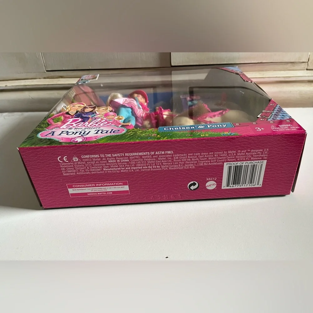 New Mattel Barbie and Her Sisters in a Pony Tale Chelsea and Pony Doll Set 2012